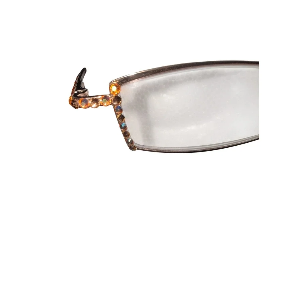 Jimmy Crystal New York Swarovski Crystal Reading Glasses JCR131‎ +1.75 Gold Tone